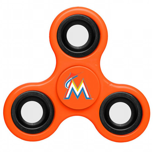 MLB Miami Marlins 3 Way Fidget Spinner E58 - Orange